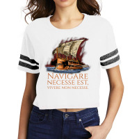 Navigare Necesse Est, Vivere Non Necesse   Roman Trireme T Shirt Scorecard Crop Tee | Artistshot