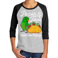 Parrots & Tacos I Kawaii Food I Male Eclectus Youth 3/4 Sleeve | Artistshot