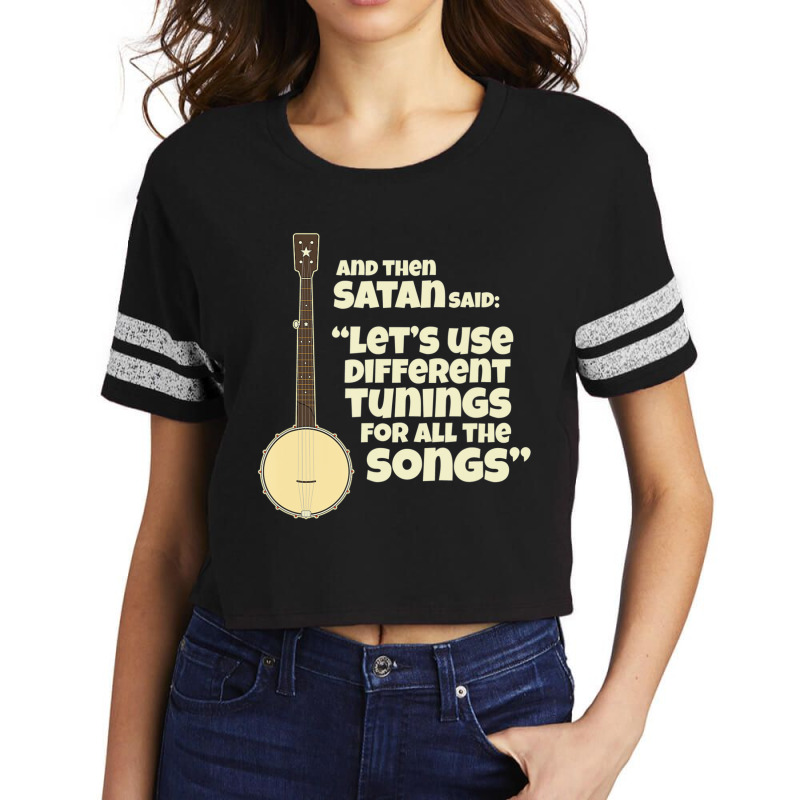 Open Back Banjo Tuning Joke Scorecard Crop Tee by longho | Artistshot