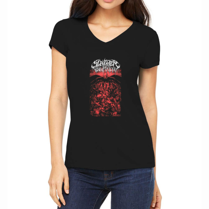 Slaughter To Prevail Hell Women's V-Neck T-Shirt by JanisIda | Artistshot