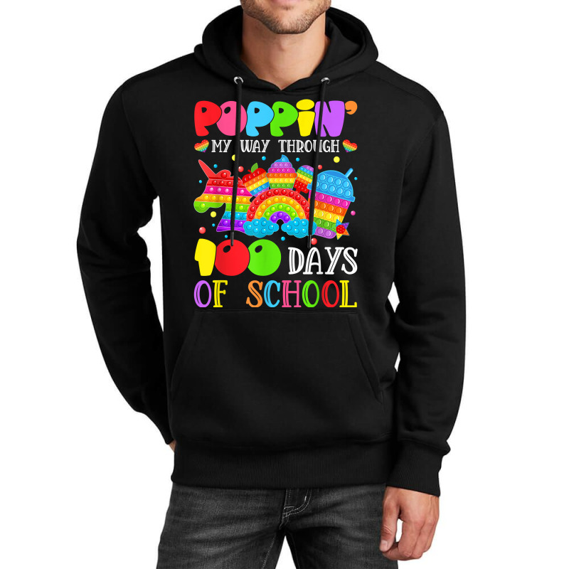 Poppin Through 100 Days Of School Pop It Gifts Boys Girls T Shirt Unisex Hoodie | Artistshot