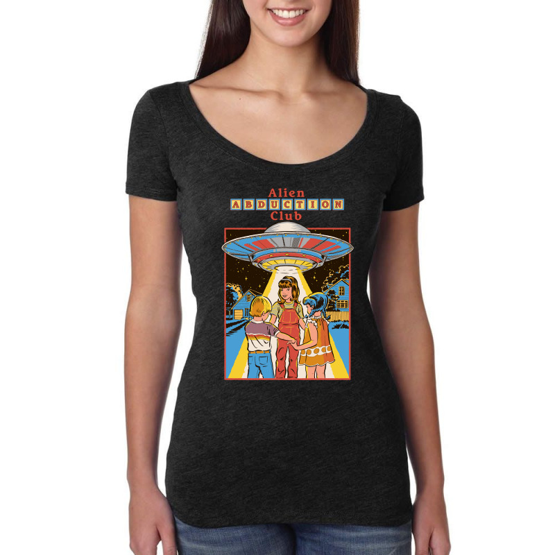 Limited Edition Alien Abduction Club Women's Triblend Scoop T-shirt by Trudeau Palmer | Artistshot