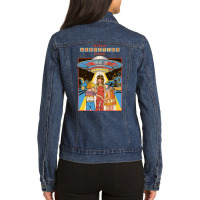 Limited Edition Alien Abduction Club Ladies Denim Jacket | Artistshot