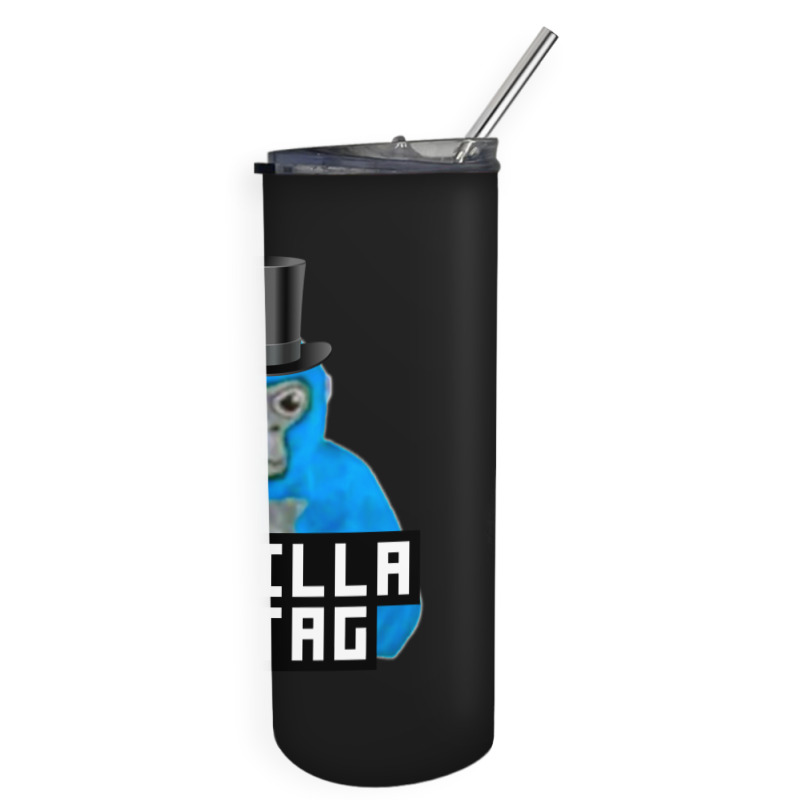 Limited Edition Gorilla Tag Blue Monkey Top Hat Gorilla Monke Gorilla Skinny Tumbler | Artistshot