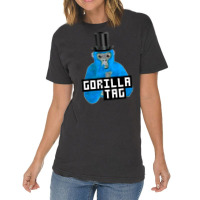 Limited Edition Gorilla Tag Blue Monkey Top Hat Gorilla Monke Gorilla Vintage T-shirt | Artistshot