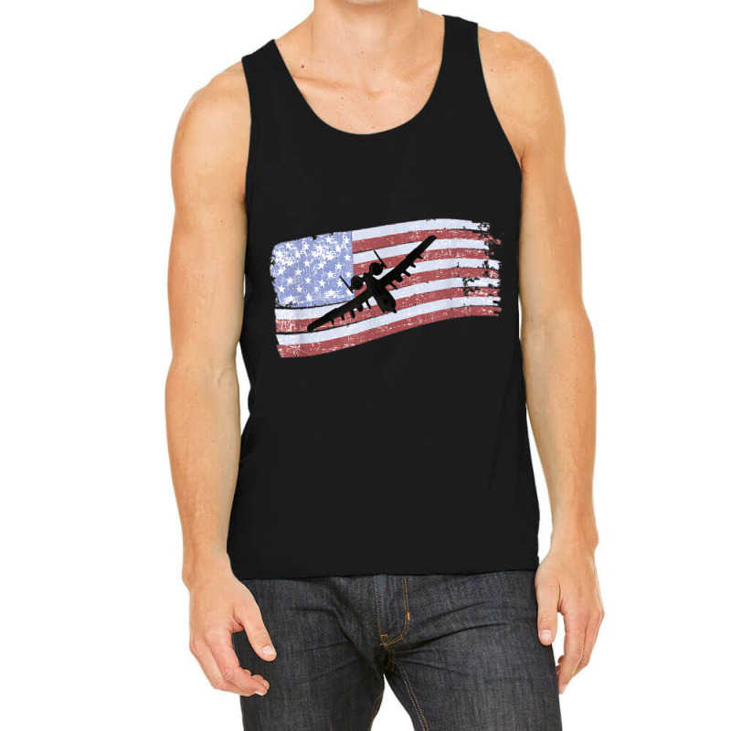 A10 Thunderbolt Ii Warthog Distressed  Us Flag Tank Top | Artistshot