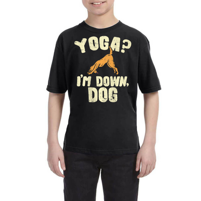 Yoga Tshirts, Yoga Tee, I'm Down Dog Joke Youth Tee by tintruong | Artistshot