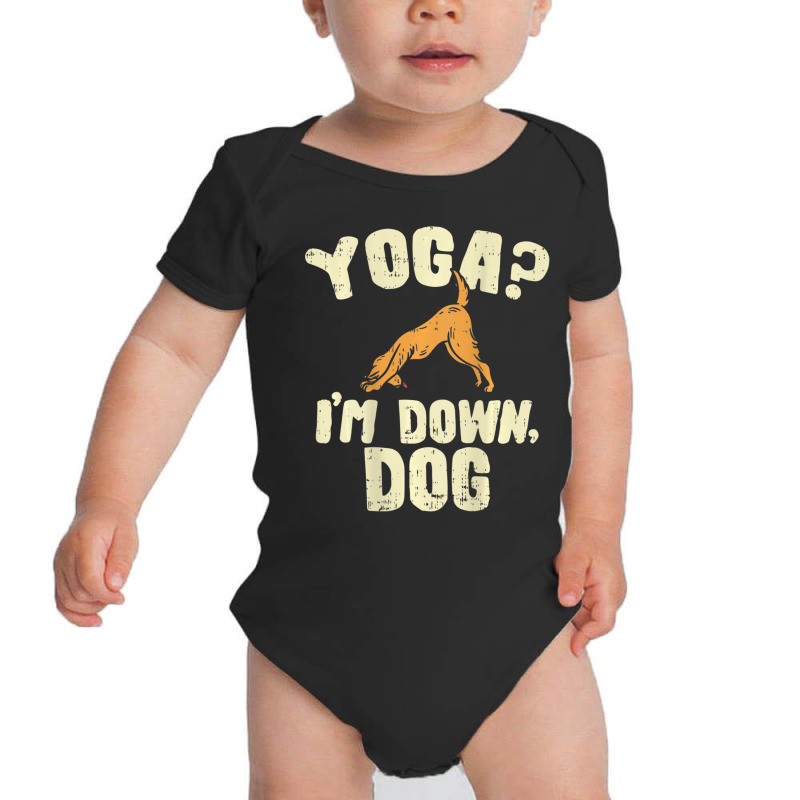 Yoga Tshirts, Yoga Tee, I'm Down Dog Joke Baby Bodysuit by tintruong | Artistshot