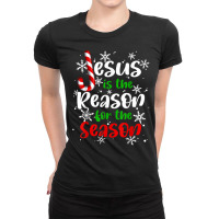 Jesus Is The Reason For The Season Candy Christian Faith T Shirt Ladies Fitted T-shirt | Artistshot