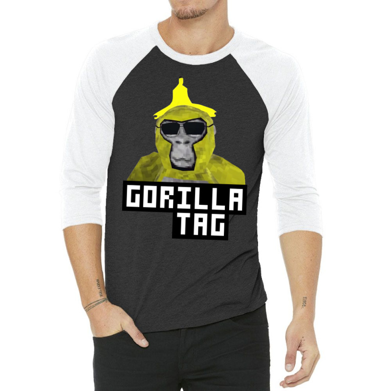 Trending Gorilla Tag Monkey Banana Peel Gorilla Monke Gorilla Tag Pfp 3/4 Sleeve Shirt | Artistshot