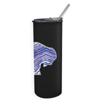 Limited Edition Buffalo Zebra Blue And Pink Skinny Tumbler | Artistshot