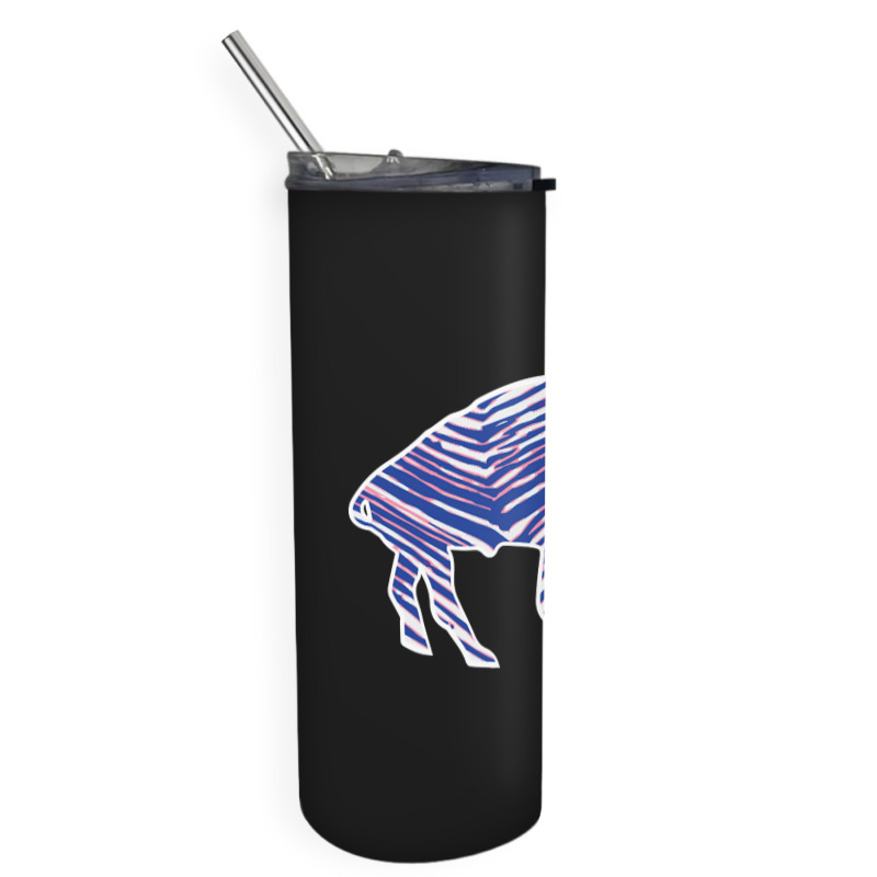 Limited Edition Buffalo Zebra Blue And Pink Skinny Tumbler | Artistshot