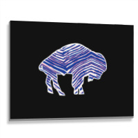 Limited Edition Buffalo Zebra Blue And Pink Metal Print Horizontal | Artistshot