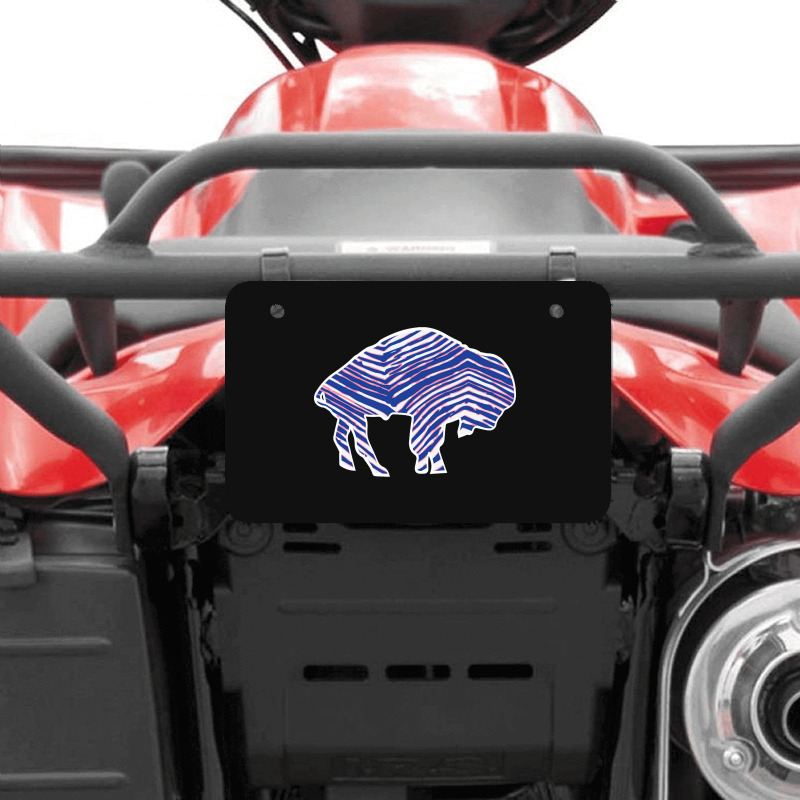 Limited Edition Buffalo Zebra Blue And Pink Atv License Plate | Artistshot