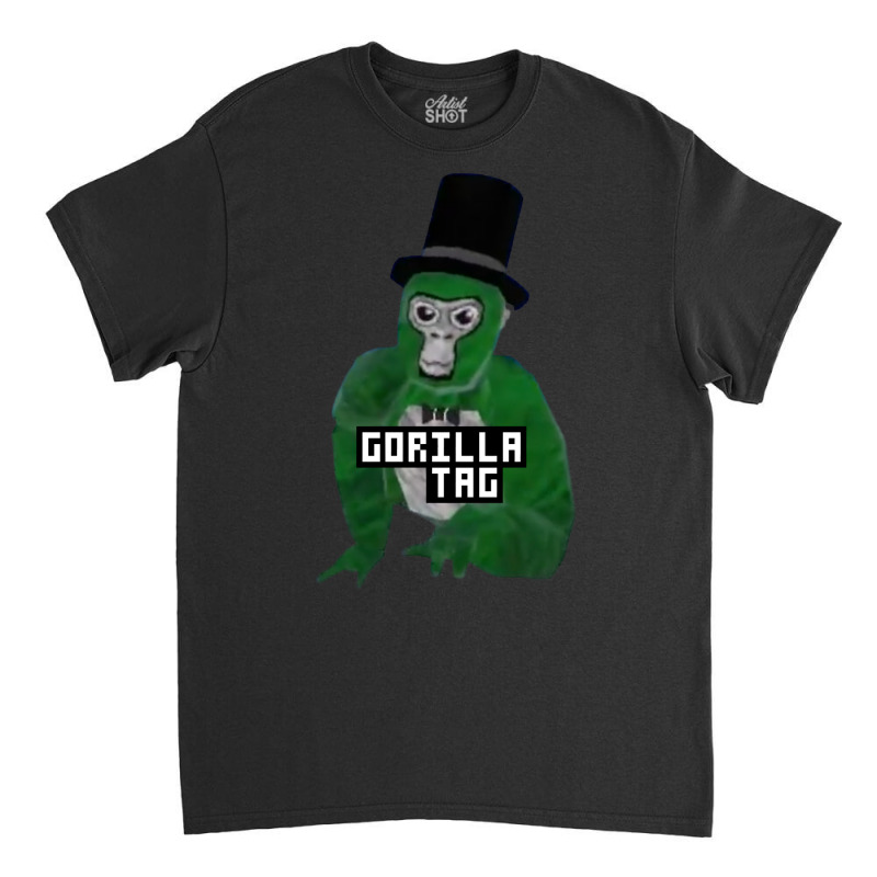 Hot Trend Gorilla Tag Monkey Green Top Hat Gorilla By Polkart Classic T-shirt | Artistshot