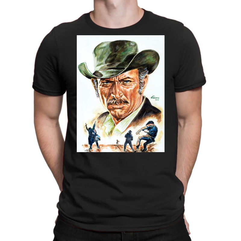 Lee Van Cleef Painting Portrait T-shirt | Artistshot