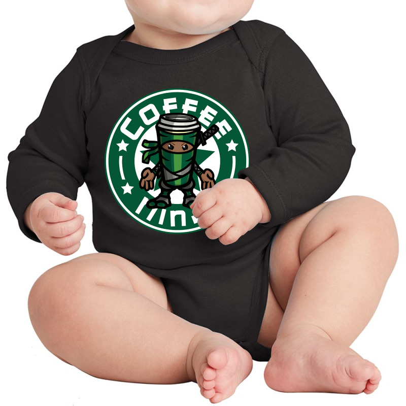 Hot Trend Coffee Ninja - Green Long Sleeve Baby Bodysuit by quanghuydinh1 | Artistshot