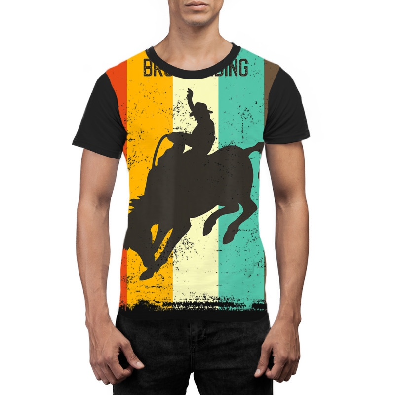 Hot Trend Rodeo Bronc Riding Retro 70s Vintage Rodeo Fan Graphic T-shirt by haodinhvan1 | Artistshot