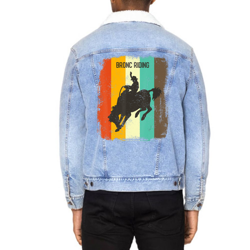 Hot Trend Rodeo Bronc Riding Retro 70s Vintage Rodeo Fan Unisex Sherpa-Lined Denim Jacket by haodinhvan1 | Artistshot