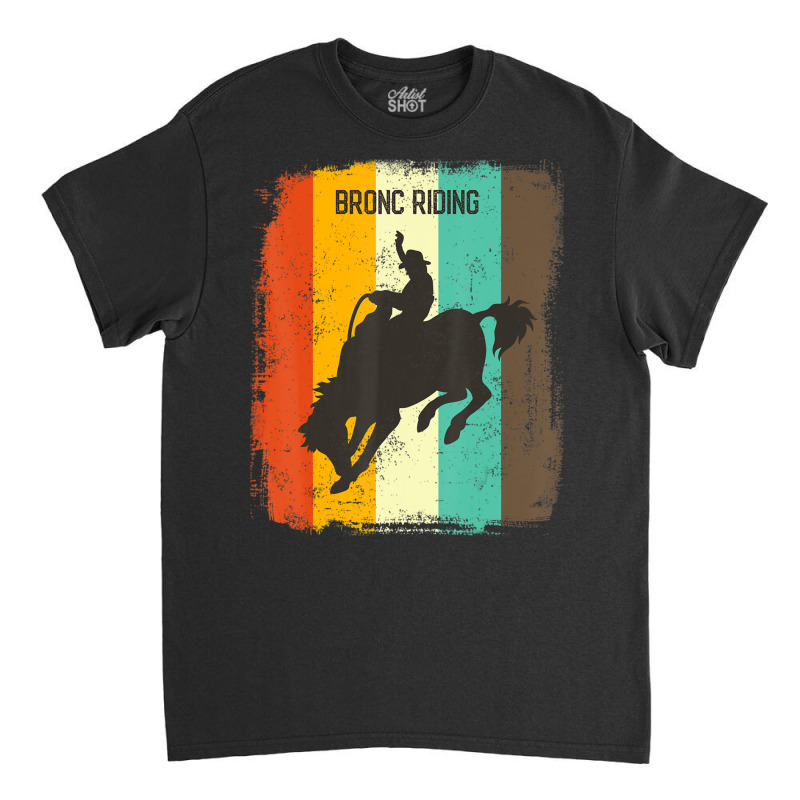 Hot Trend Rodeo Bronc Riding Retro 70s Vintage Rodeo Fan Classic T-shirt by haodinhvan1 | Artistshot