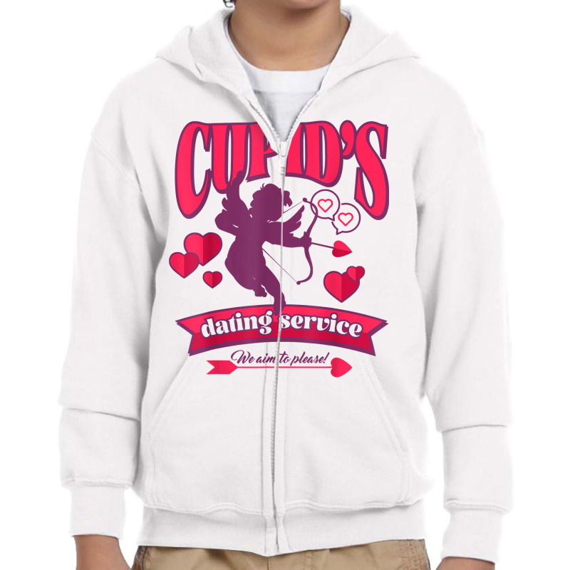 Cupid's Dating Service Heartbreaker Vintage Valentines Day T Shirt Youth Zipper Hoodie by kamrynshut8 | Artistshot