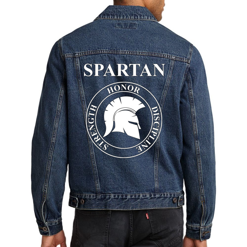 Hot Trend Spartan Warrior Virtues Of Sparta Men Denim Jacket by Bostic Walling | Artistshot