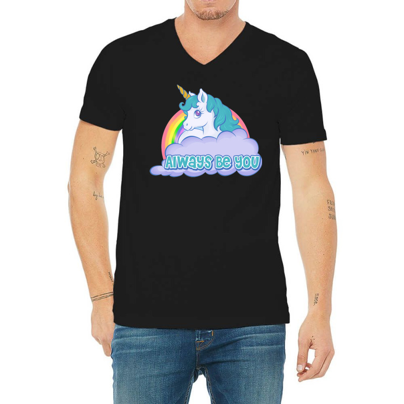 Always Be You Unicorn  (dwayne Johnson) Bob Stone   Central Intelligen V-Neck Tee by aashekfongwah | Artistshot