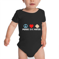 Peace Love Matzo Passover Seder Jewish Food Baby Bodysuit | Artistshot