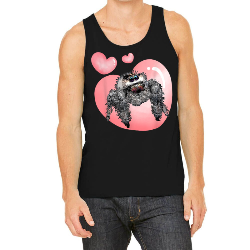 Cute Jumping Spider Love, Regal Spooder, Arachnid Valentines T Shirt Tank Top by saterseim | Artistshot