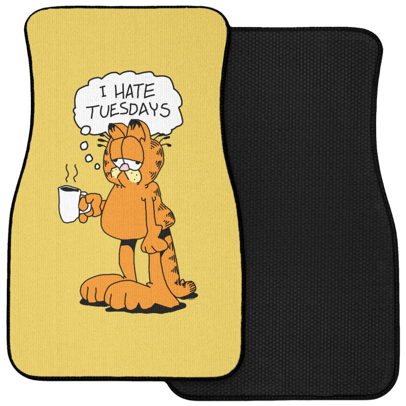 Grafield   I Hate Tuesdays Front Car Mat | Artistshot