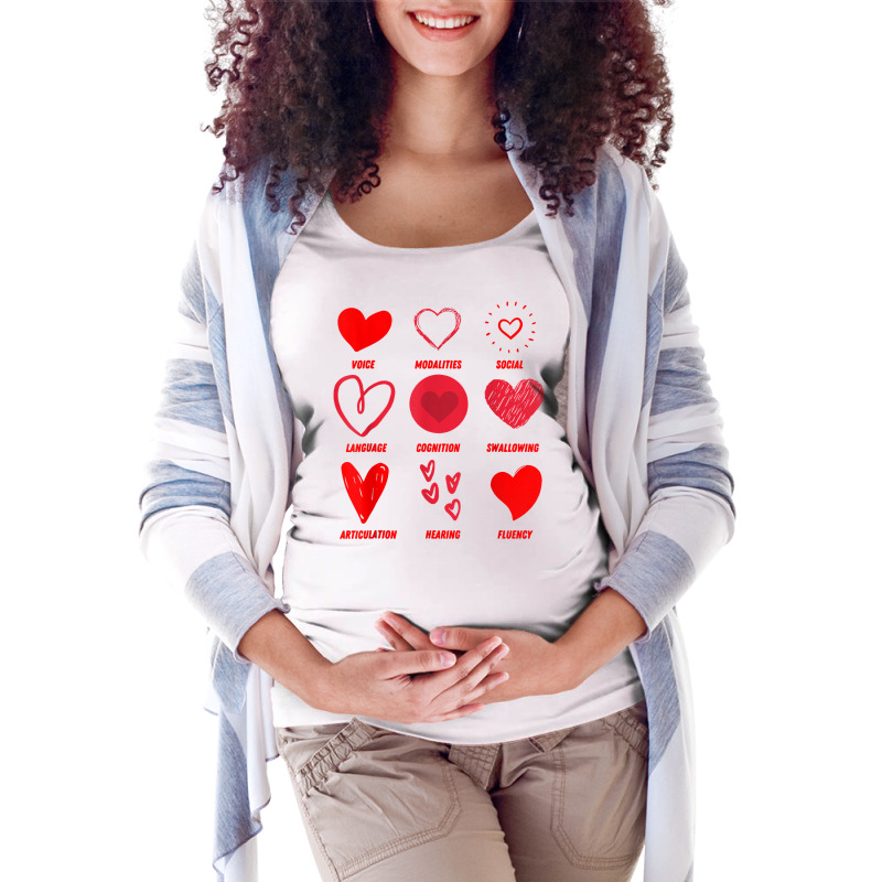 Funny Lsp Speech Language Pathologist Valentine's Day T Shirt Maternity Scoop Neck T-shirt by ald1heberts | Artistshot