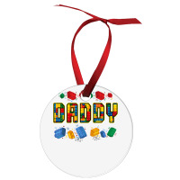 Daddy Brick Builder Funny Blocks Master Builder Dad T Shirt Ornament | Artistshot