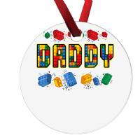 Daddy Brick Builder Funny Blocks Master Builder Dad T Shirt Ornament | Artistshot