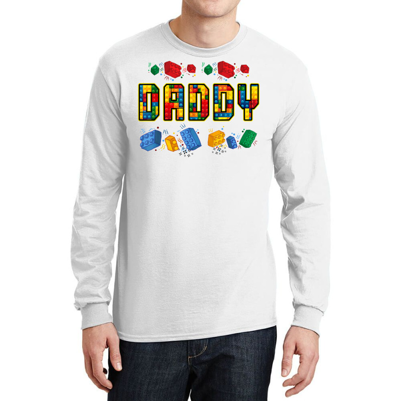 Daddy Brick Builder Funny Blocks Master Builder Dad T Shirt Long Sleeve Shirts | Artistshot