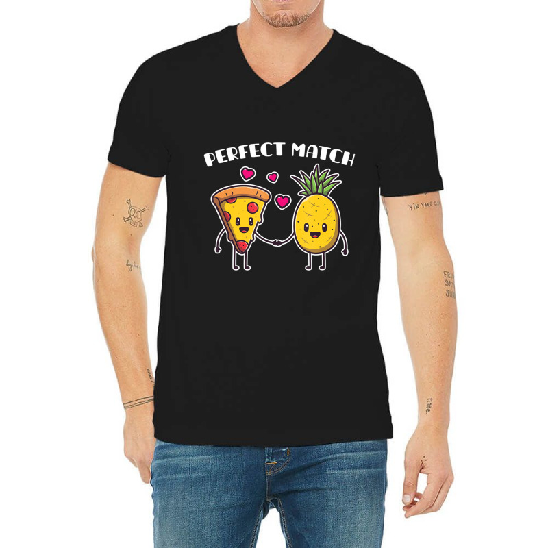 Pineapple Aloha Beaches Hawaii Pizza Italian Food V-neck Tee | Artistshot