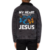 Im A Mighty Christian Warrior Women My Prayers Mathew 17 20 T Shirt Unisex Sherpa-lined Denim Jacket | Artistshot