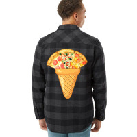 Pizza Ice Cream Fast Food And Ice Cream Collection Flannel Shirt | Artistshot