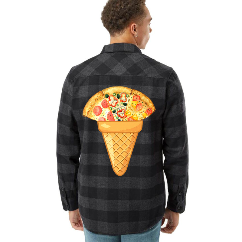 Pizza Ice Cream Fast Food And Ice Cream Collection Flannel Shirt | Artistshot