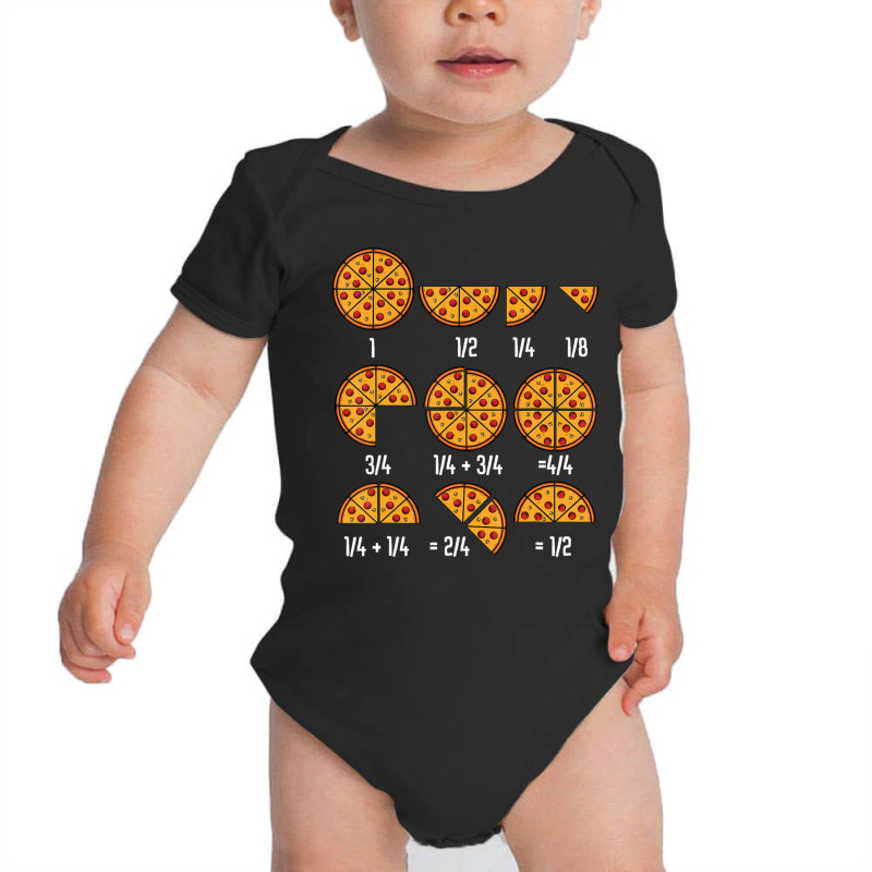 Pizza Math Fraction Italian Cuisine Food Sarcastic Humor Baby Bodysuit by namnguyen | Artistshot