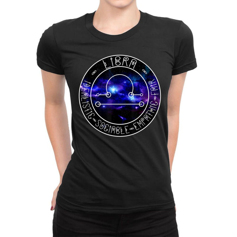 Hot Trend Libra Zodiac Astrology Symbol And Qualities Ladies Fitted T-Shirt by michaelyounger19 | Artistshot