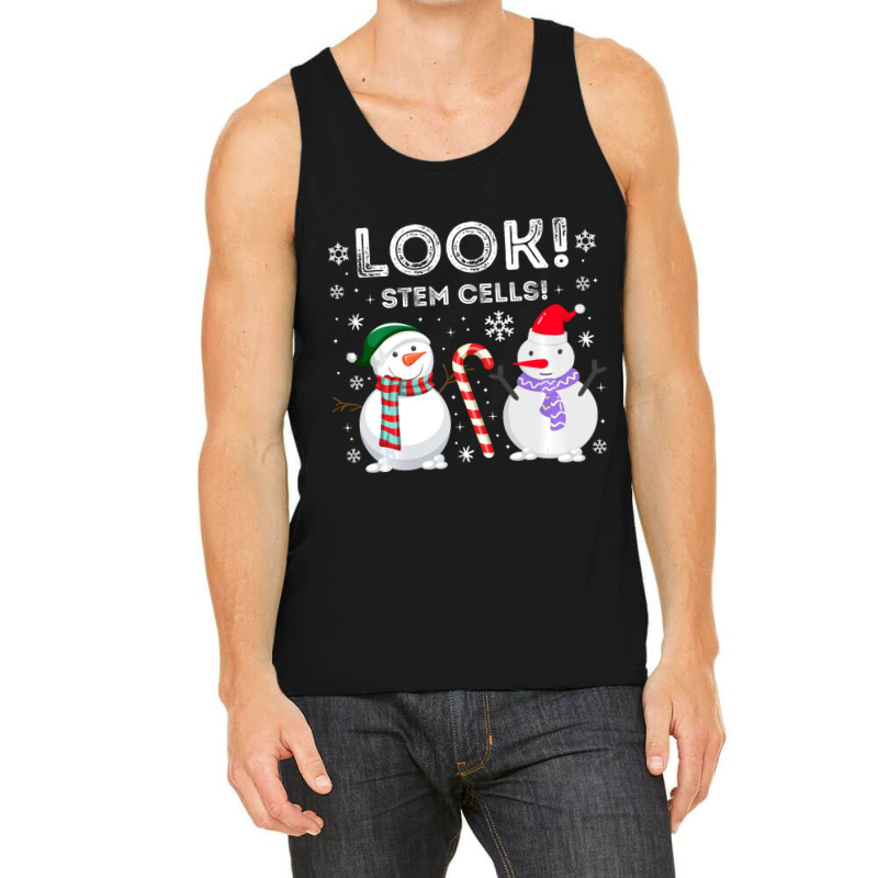 Stem Cell Snowman Christmas Science Humor Biology Lab Tank Top | Artistshot