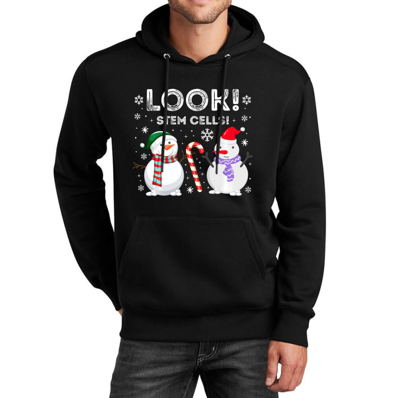 Stem Cell Snowman Christmas Science Humor Biology Lab Unisex Hoodie | Artistshot