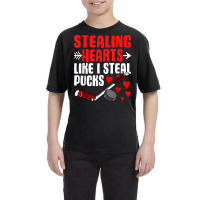 Stealing Hearts Like I Steal Pucks Valentines Day Ice Hockey T Shirt Youth Tee | Artistshot