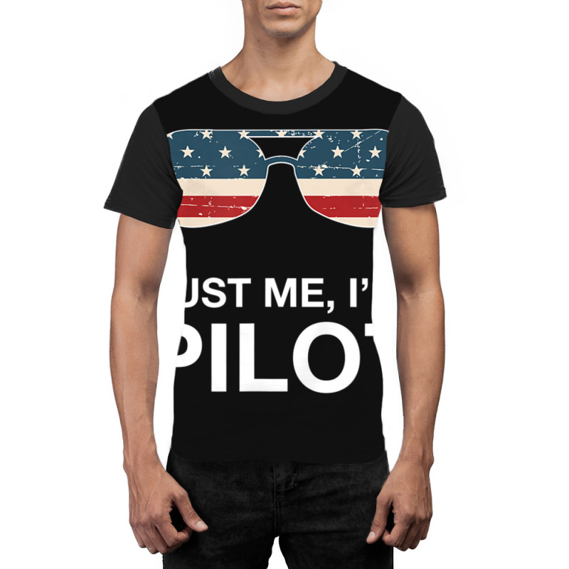 Trust Me I'm A Pilot Pilot Patriotic American Flag Graphic T-shirt | Artistshot