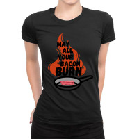 Hot Trend May All Your Bacon Burn  Howl's Moving Castle  Calcifer Ladies Fitted T-shirt | Artistshot