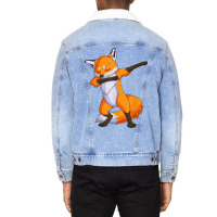 Fox Dabbing Fox Funny Animal Foxes Lover Boys Girls Kids Men T Shirt Unisex Sherpa-lined Denim Jacket | Artistshot