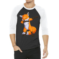 Fox Dabbing Fox Funny Animal Foxes Lover Boys Girls Kids Men T Shirt 3/4 Sleeve Shirt | Artistshot