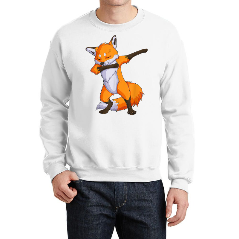 Fox Dabbing Fox Funny Animal Foxes Lover Boys Girls Kids Men T Shirt Crewneck Sweatshirt by kulowbu | Artistshot