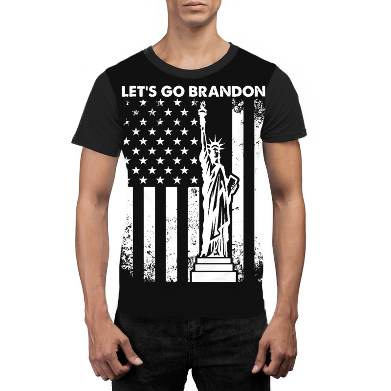 Statue Of Liberty Let’s Go Brandon American Flag 2021 Graphic T-shirt by salma55 | Artistshot