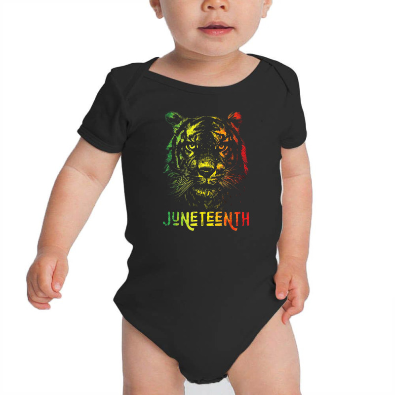 Tiger Juneteenth Cool Black History African American Flag Baby Bodysuit by salma55 | Artistshot